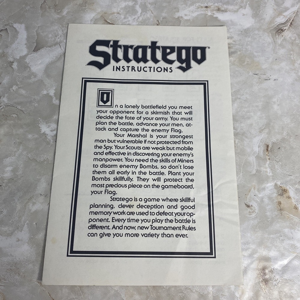 Vintage 1986 Milton Bradley STRATEGO Board Classic Strategy Game Complete - Picture 5 of 5